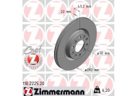 Bromsskiva COAT Z 110.2225.20 Zimmermann