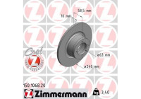 Bromsskiva COAT Z 150.1068.20 Zimmermann