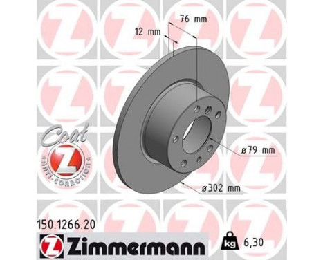 Bromsskiva COAT Z 150.1266.20 Zimmermann