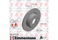 Bromsskiva COAT Z 150.1272.20 Zimmermann