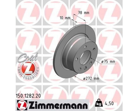 Bromsskiva COAT Z 150.1282.20 Zimmermann