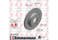 Bromsskiva COAT Z 150.1289.20 Zimmermann