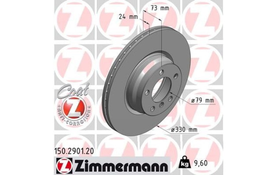 Bromsskiva COAT Z 150.2901.20 Zimmermann