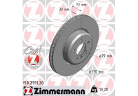 Bromsskiva COAT Z 150.2911.20 Zimmermann
