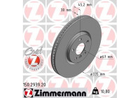 Bromsskiva COAT Z 150.2939.20 Zimmermann