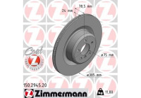 Bromsskiva COAT Z 150.2945.20 Zimmermann