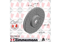 Bromsskiva COAT Z 150.2980.20 Zimmermann