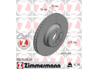 Bromsskiva COAT Z 150.3409.20 Zimmermann