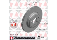 Bromsskiva COAT Z 150.3411.20 Zimmermann
