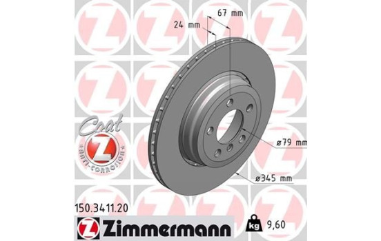 Bromsskiva COAT Z 150.3411.20 Zimmermann