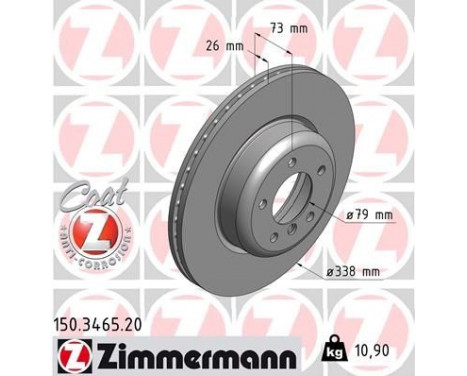 Bromsskiva COAT Z 150.3465.20 Zimmermann