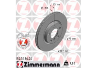 Bromsskiva COAT Z 150.3486.20 Zimmermann
