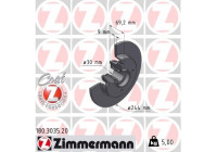 Bromsskiva COAT Z 180.3035.20 Zimmermann