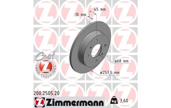 Bromsskiva COAT Z 200.2505.20 Zimmermann