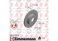 Bromsskiva COAT Z 200.2509.20 Zimmermann