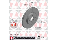 Bromsskiva COAT Z 200.2514.20 Zimmermann