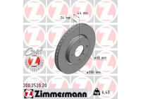 Bromsskiva COAT Z 200.2520.20 Zimmermann