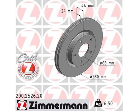 Bromsskiva COAT Z 200.2526.20 Zimmermann