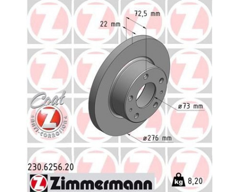 Bromsskiva COAT Z 230.6256.20 Zimmermann
