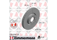 Bromsskiva COAT Z 230.6266.20 Zimmermann