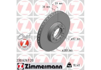 Bromsskiva COAT Z 230.6267.20 Zimmermann