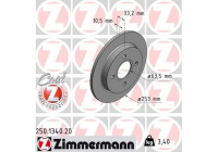 Bromsskiva COAT Z 250.1340.20 Zimmermann