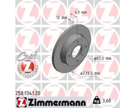 Bromsskiva COAT Z 250.1341.20 Zimmermann