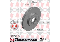 Bromsskiva COAT Z 250.1346.20 Zimmermann