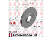 Bromsskiva COAT Z 250.1349.20 Zimmermann