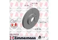 Bromsskiva COAT Z 250.1350.20 Zimmermann