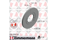 Bromsskiva COAT Z 250.1359.20 Zimmermann