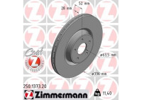 Bromsskiva COAT Z 250.1373.20 Zimmermann