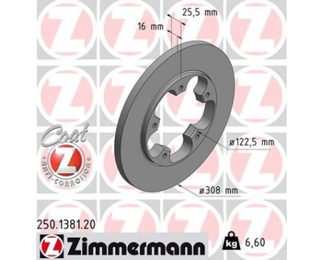 Bromsskiva COAT Z 250.1381.20 Zimmermann