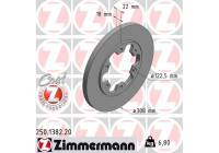Bromsskiva COAT Z 250.1382.20 Zimmermann