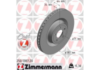 Bromsskiva COAT Z 250.1387.20 Zimmermann
