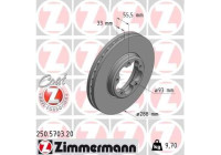 Bromsskiva COAT Z 250.5703.20 Zimmermann