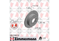 Bromsskiva COAT Z 280.3180.20 Zimmermann