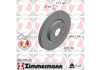 Bromsskiva COAT Z 280.3195.20 Zimmermann