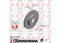 Bromsskiva COAT Z 285.3515.20 Zimmermann
