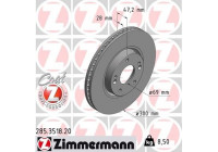 Bromsskiva COAT Z 285.3518.20 Zimmermann