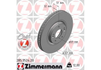 Bromsskiva COAT Z 285.3524.20 Zimmermann
