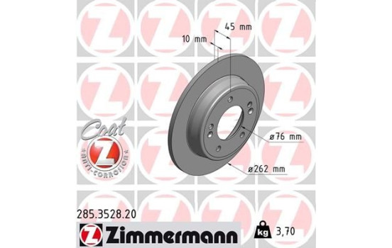 Bromsskiva COAT Z 285.3528.20 Zimmermann
