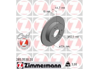 Bromsskiva COAT Z 285.3530.20 Zimmermann