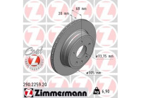 Bromsskiva COAT Z 290.2259.20 Zimmermann