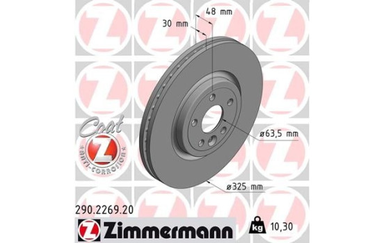Bromsskiva COAT Z 290.2269.20 Zimmermann