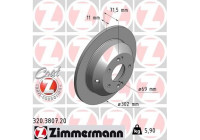 Bromsskiva COAT Z 320.3807.20 Zimmermann
