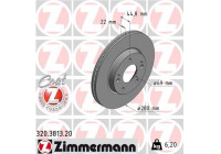 Bromsskiva COAT Z 320.3813.20 Zimmermann