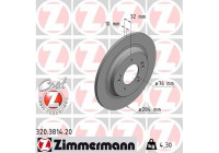Bromsskiva COAT Z 320.3814.20 Zimmermann