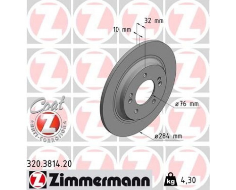 Bromsskiva COAT Z 320.3814.20 Zimmermann