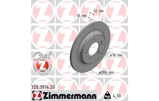 Bromsskiva COAT Z 320.3814.20 Zimmermann